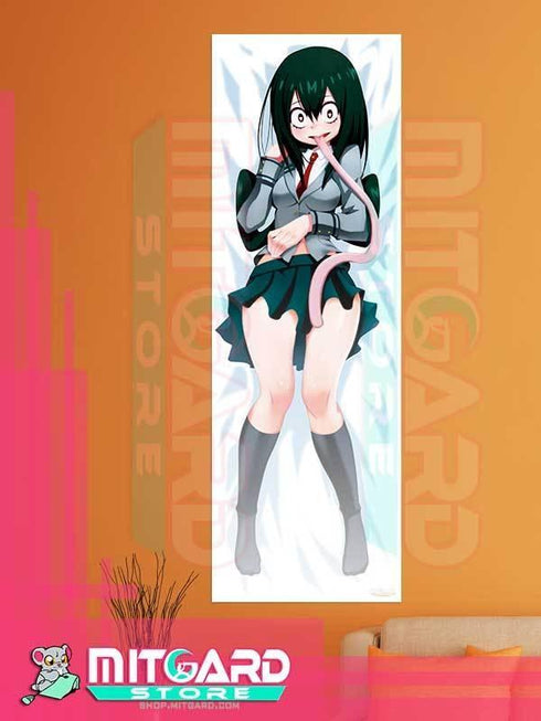 MY HERO ACADEMIA Tsuyu Asui V3 wall scroll fabric or Adhesive Vinyl poster - Vinil poster GLOSSY / 50cm x 150cm - 2